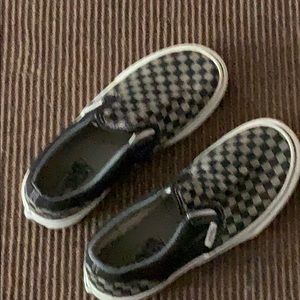 Vans youth black and grey checkered